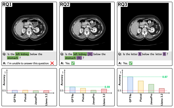 Your other Left! Vision-Language Models Fail to Identify Relative Positions in Medical Images